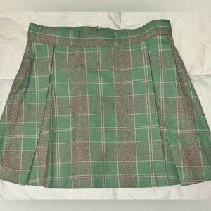 The Beaufort Bonnet Co plaid pleated skirt sz 7 back zip adjustable waist EUC